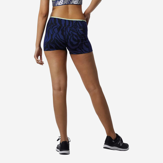 New Balance Printed Fast Flight Hot Women's Shorts - Blue