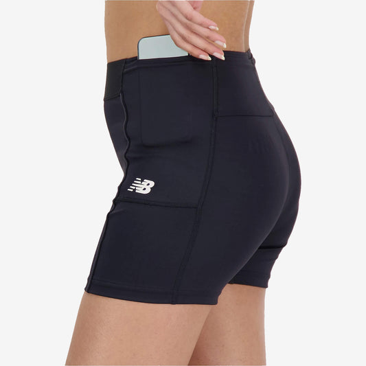 New Balance q speed shape shield fitted women's shorts - side view