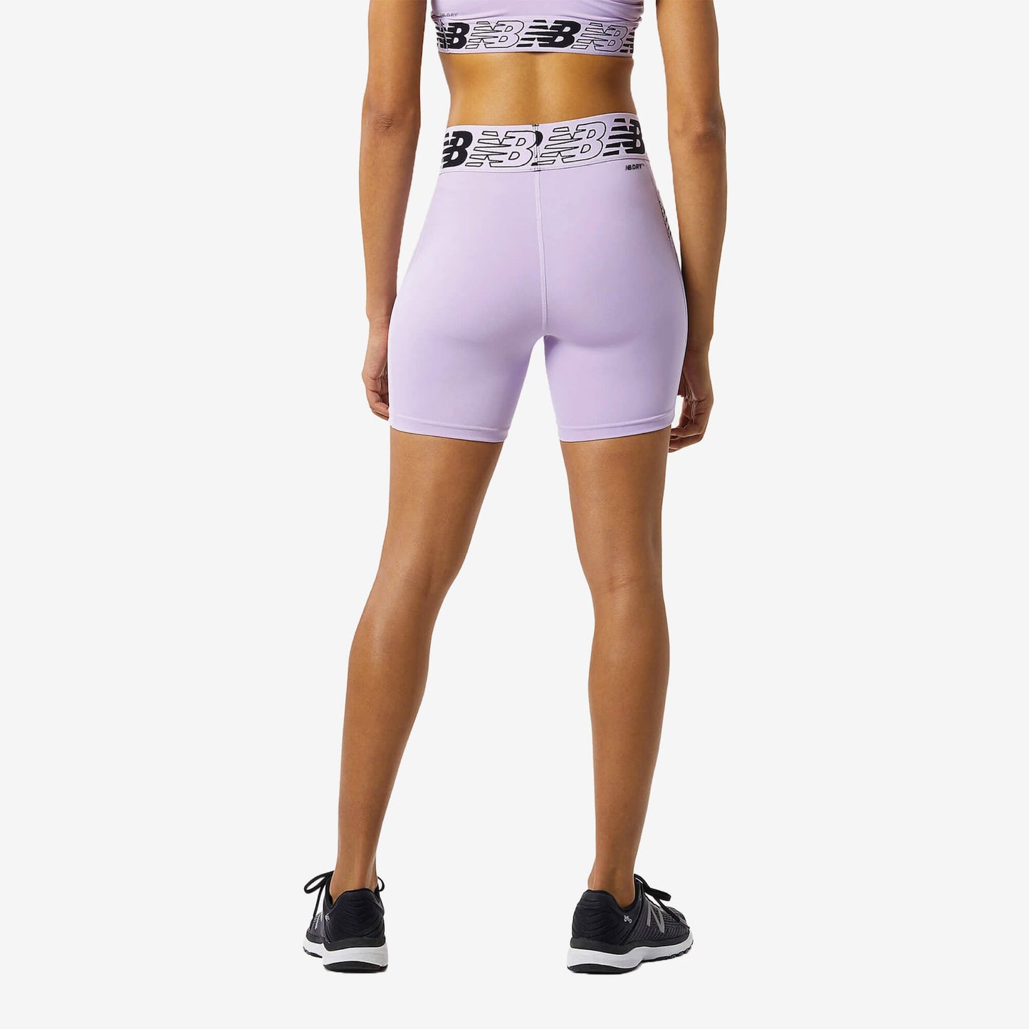 New Balance relentless women's fitted shorts lilac - back view