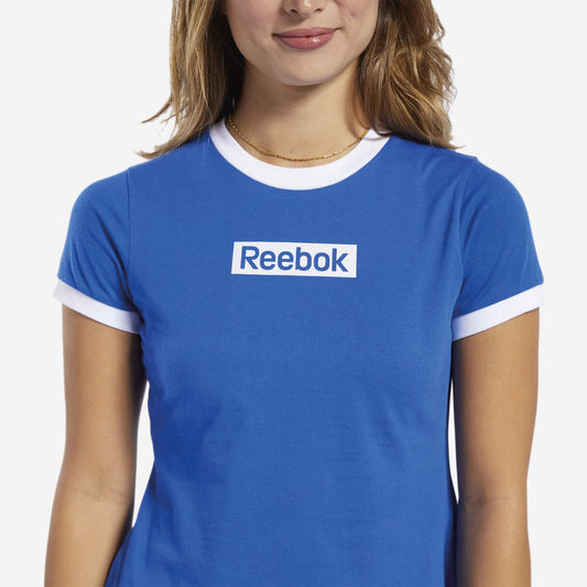 Reebok TE Linear Logo Women's Tee - Blue