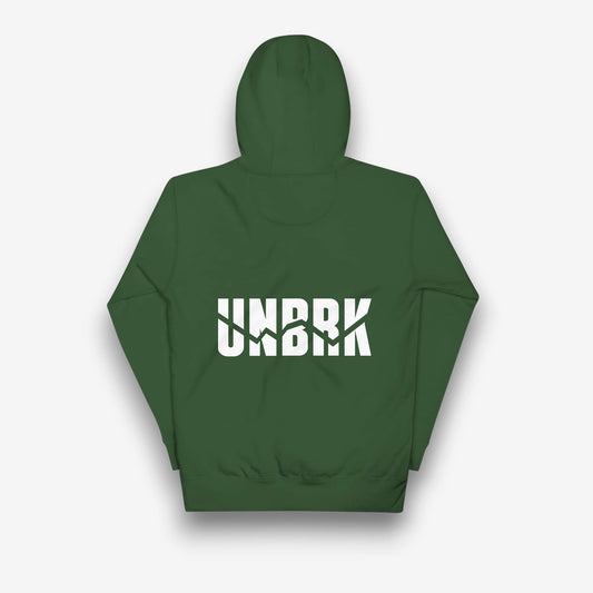 UNBRK Fitness Hoodie 'It's All About Commitment' - Forest Green