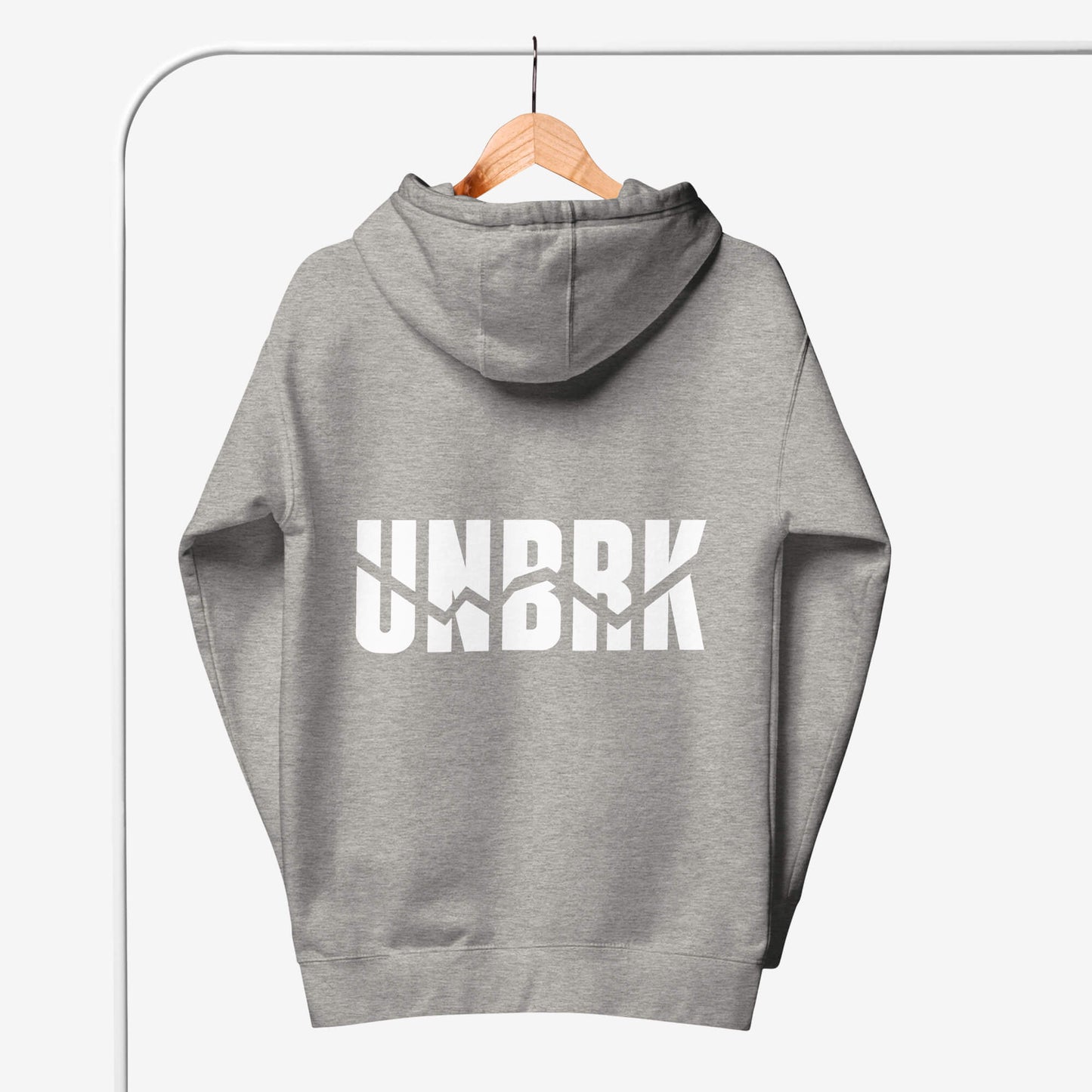 UNBRK Fitness Hoodie 'It's All About Commitment' - Grey