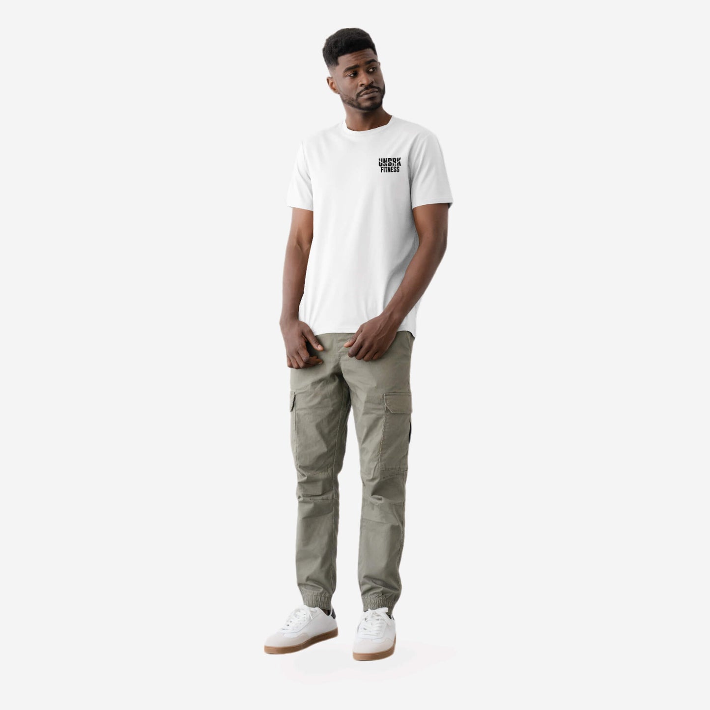 Camiseta blanca de fitness UNBRK - The Panda Way