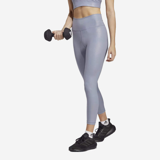 Adidas Optime Training Shine 7/8 Leggings - Purple