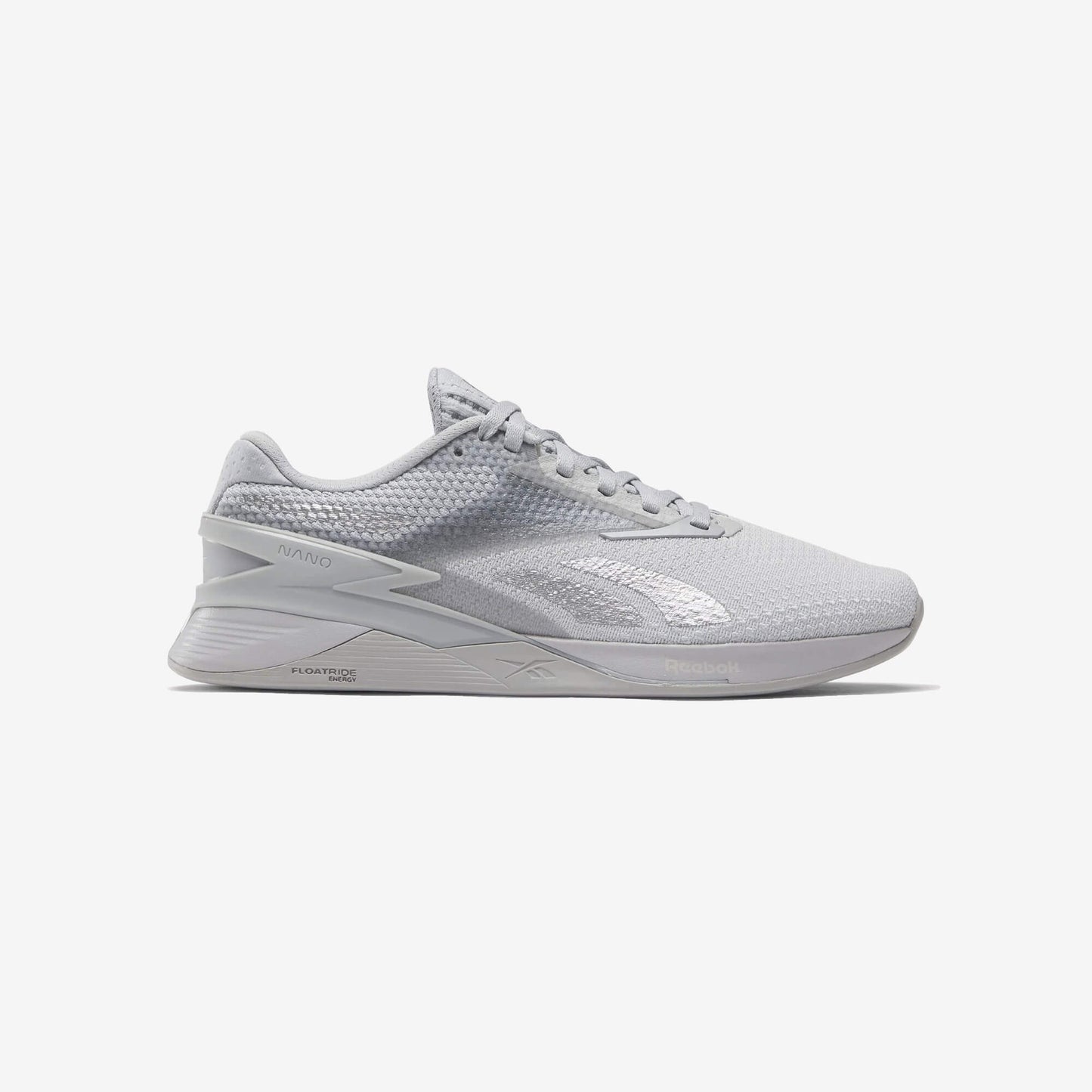 Reebok nano x3 women's trainers pure grey silver metallic