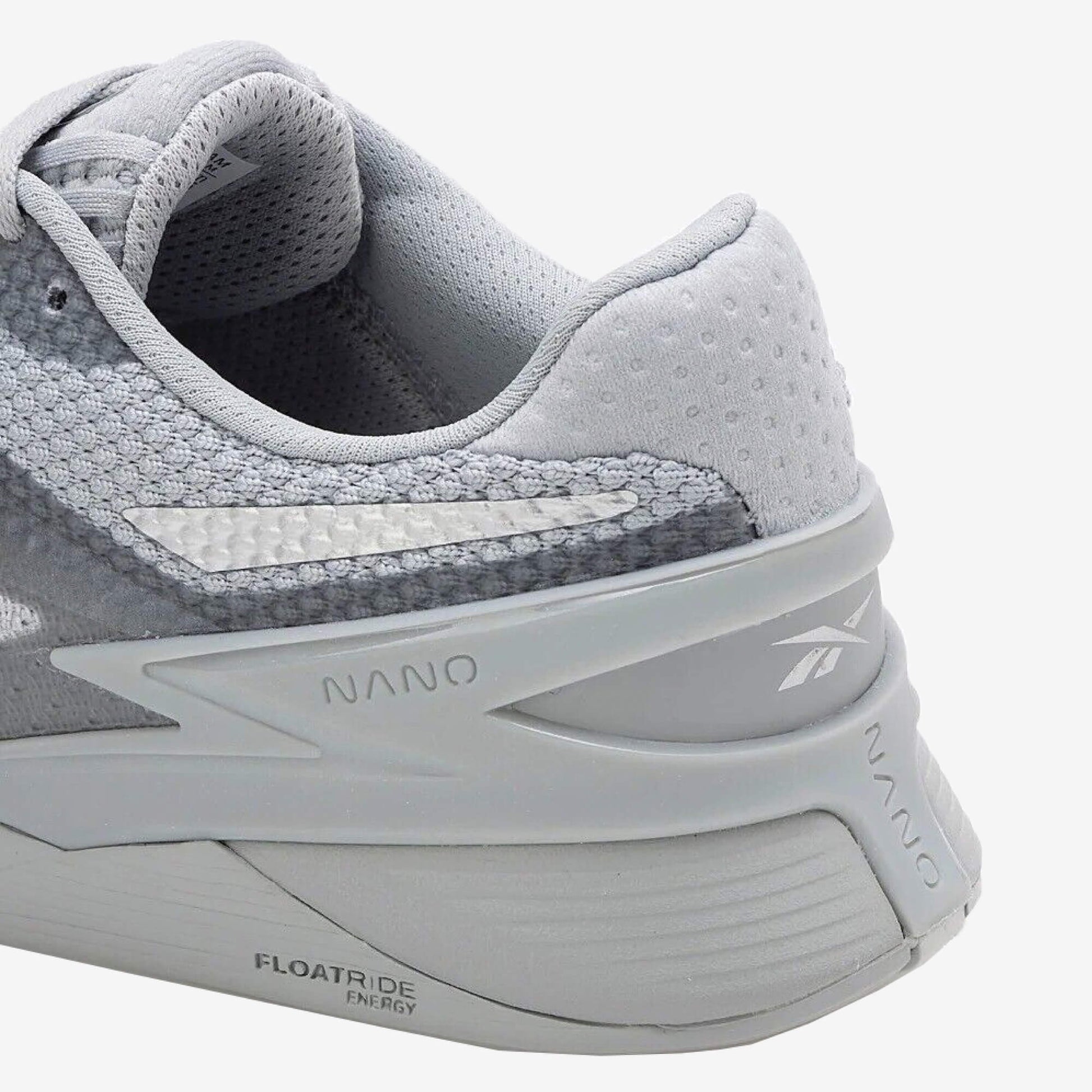 Reebok nano x3 women's trainers pure grey silver metallic - details