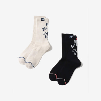 New Balance midcalf socks 2 pack black | offwhite