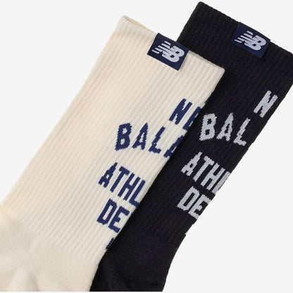 New Balance midcalf socks 2 pack black | offwhite - details