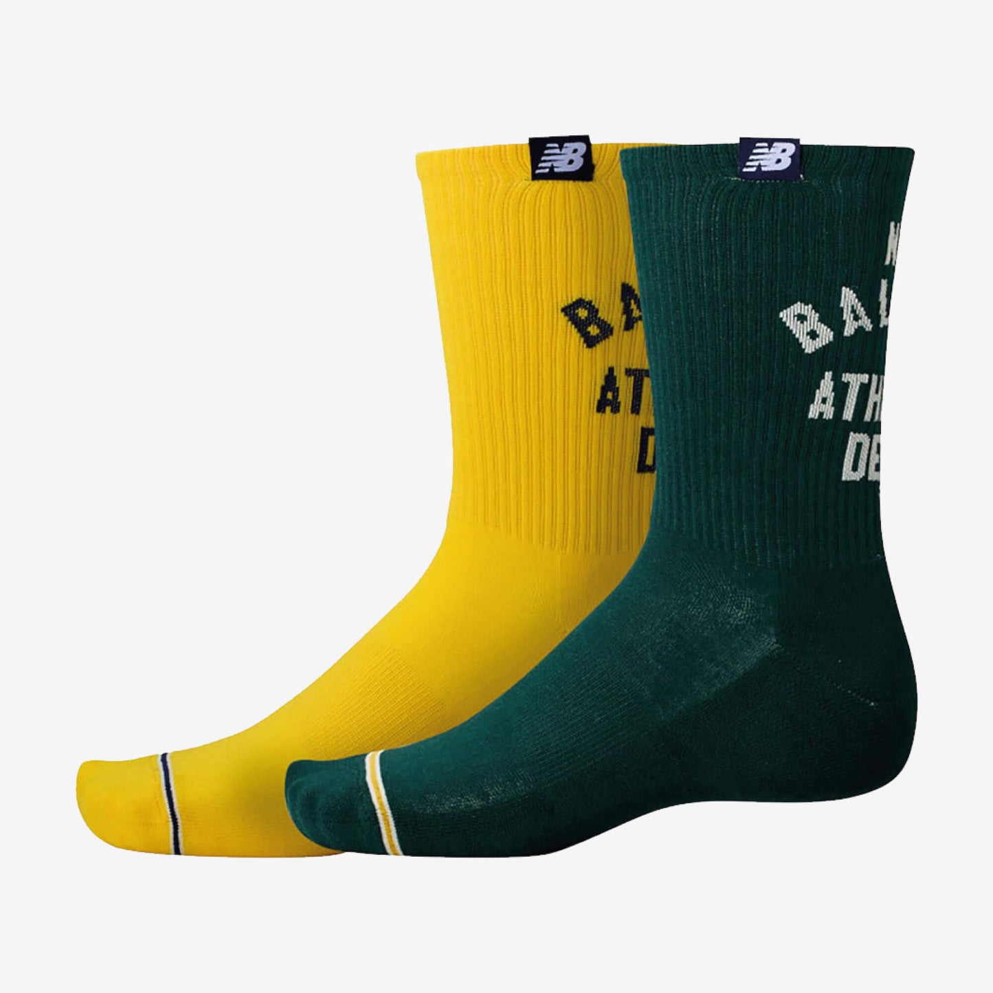 New Balance midcalf socks 2 pack green | yellow