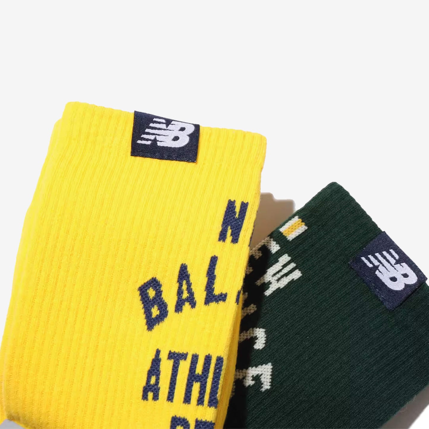 New Balance midcalf socks 2 pack green | yellow - details