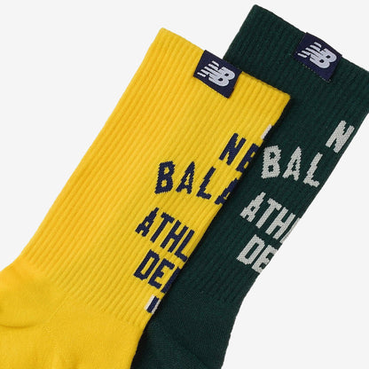 New Balance midcalf socks 2 pack green | yellow - details - details