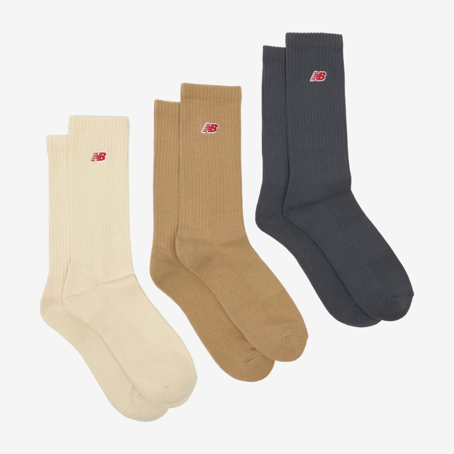 New Balance Patch Logo Crew Socks 3 Pairs