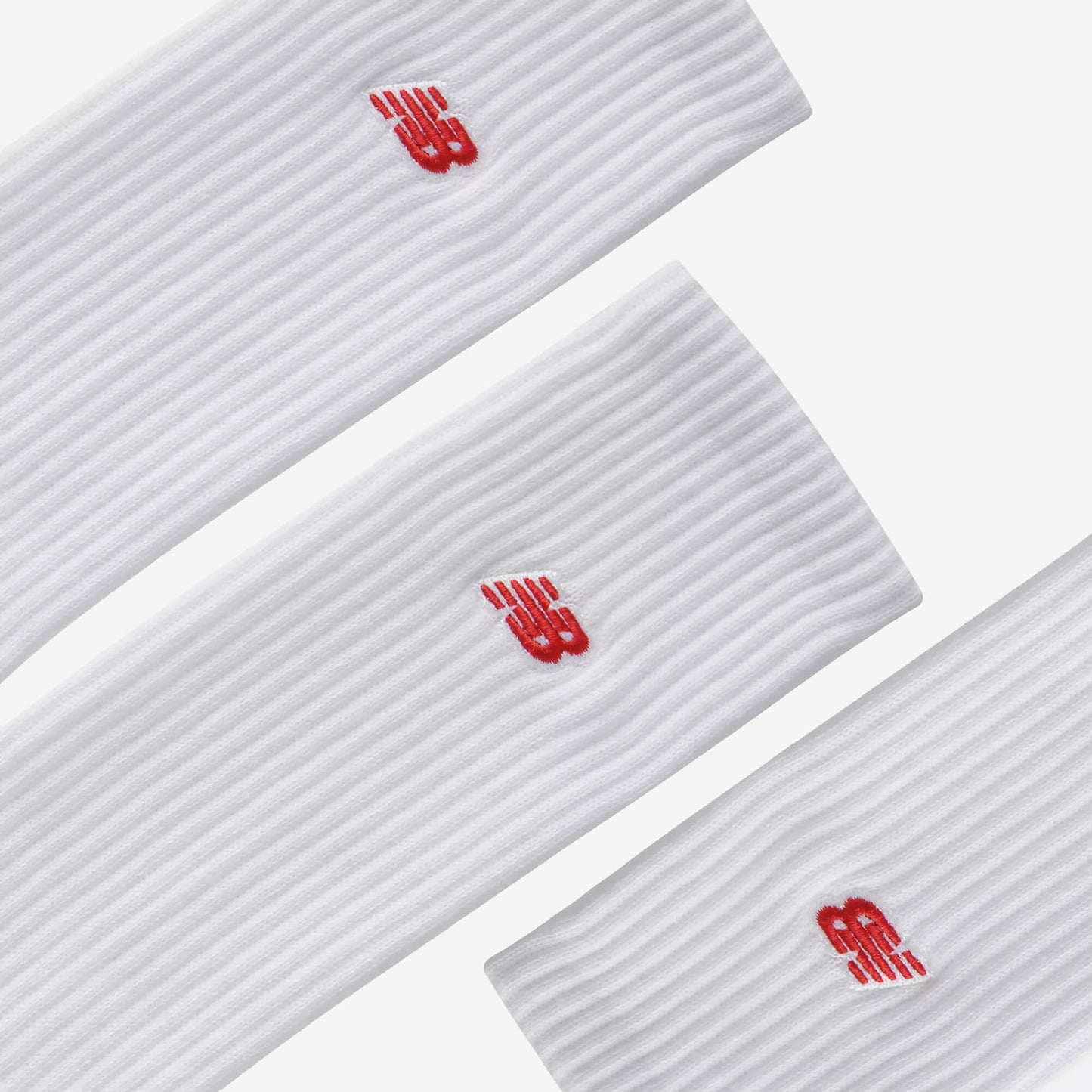 New Balance Patch Logo Crew Socks 3 pairs white - details