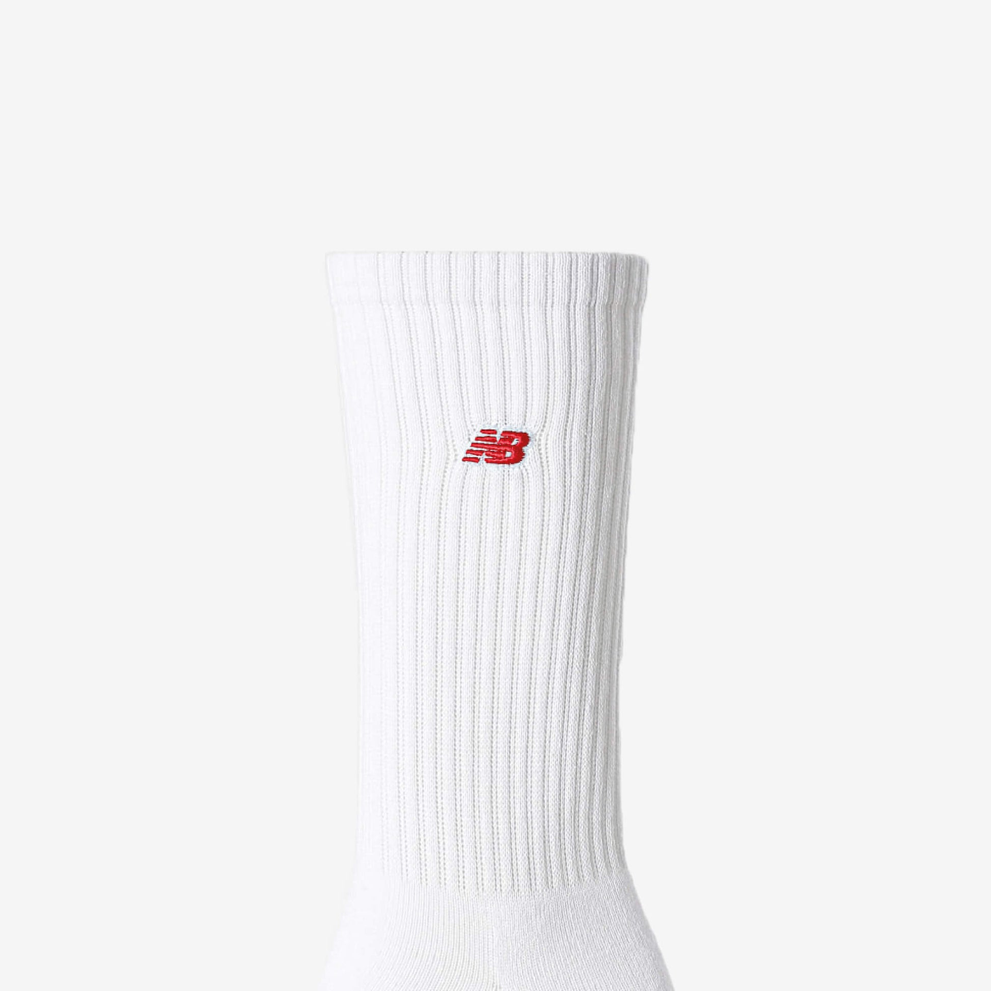 New Balance Patch Logo Crew Socks 3 pairs white - details