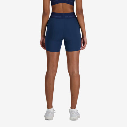 New Balance sleek high rise women's sports shorts - back view