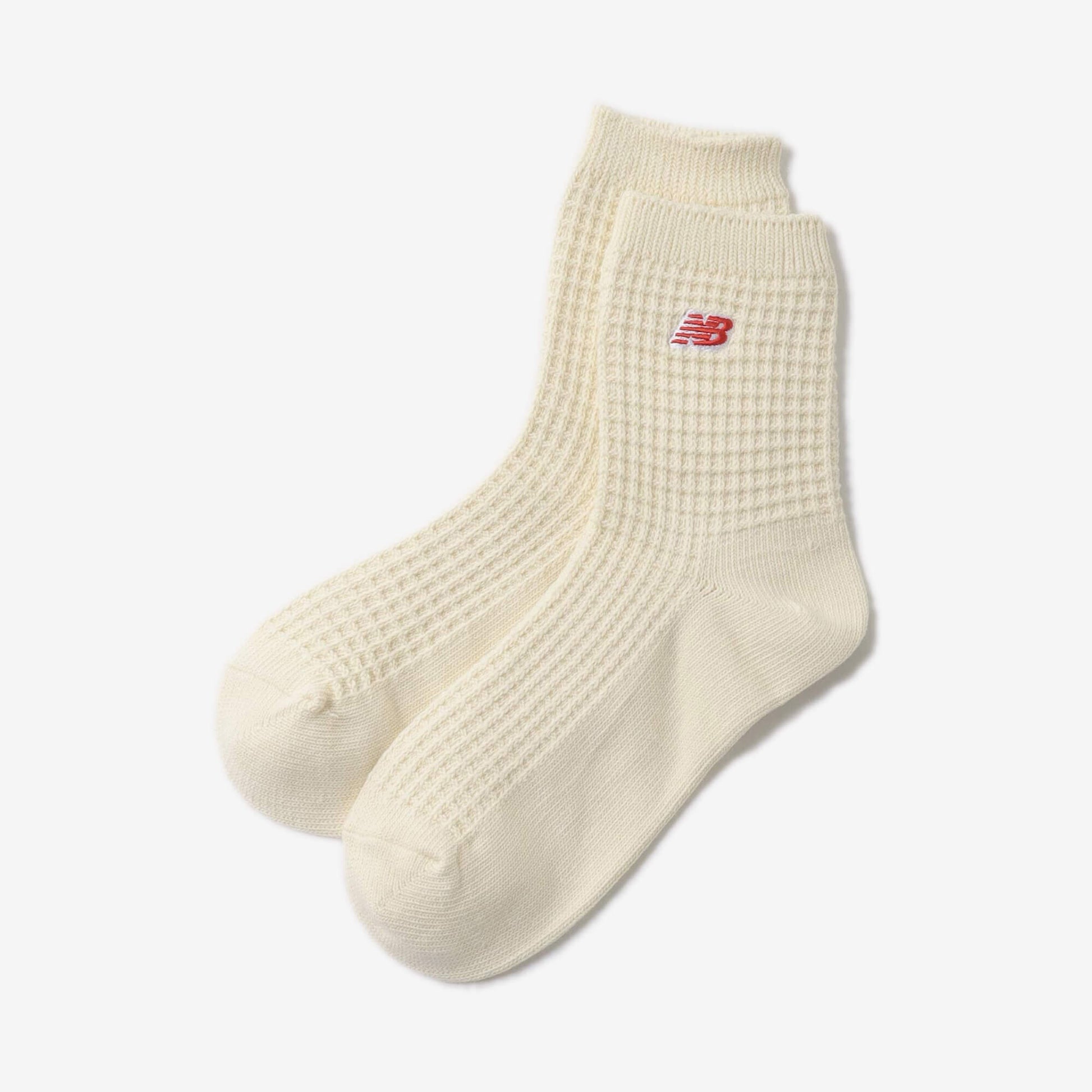 New Balance waffle knit ankle socks 2 pack offwhite