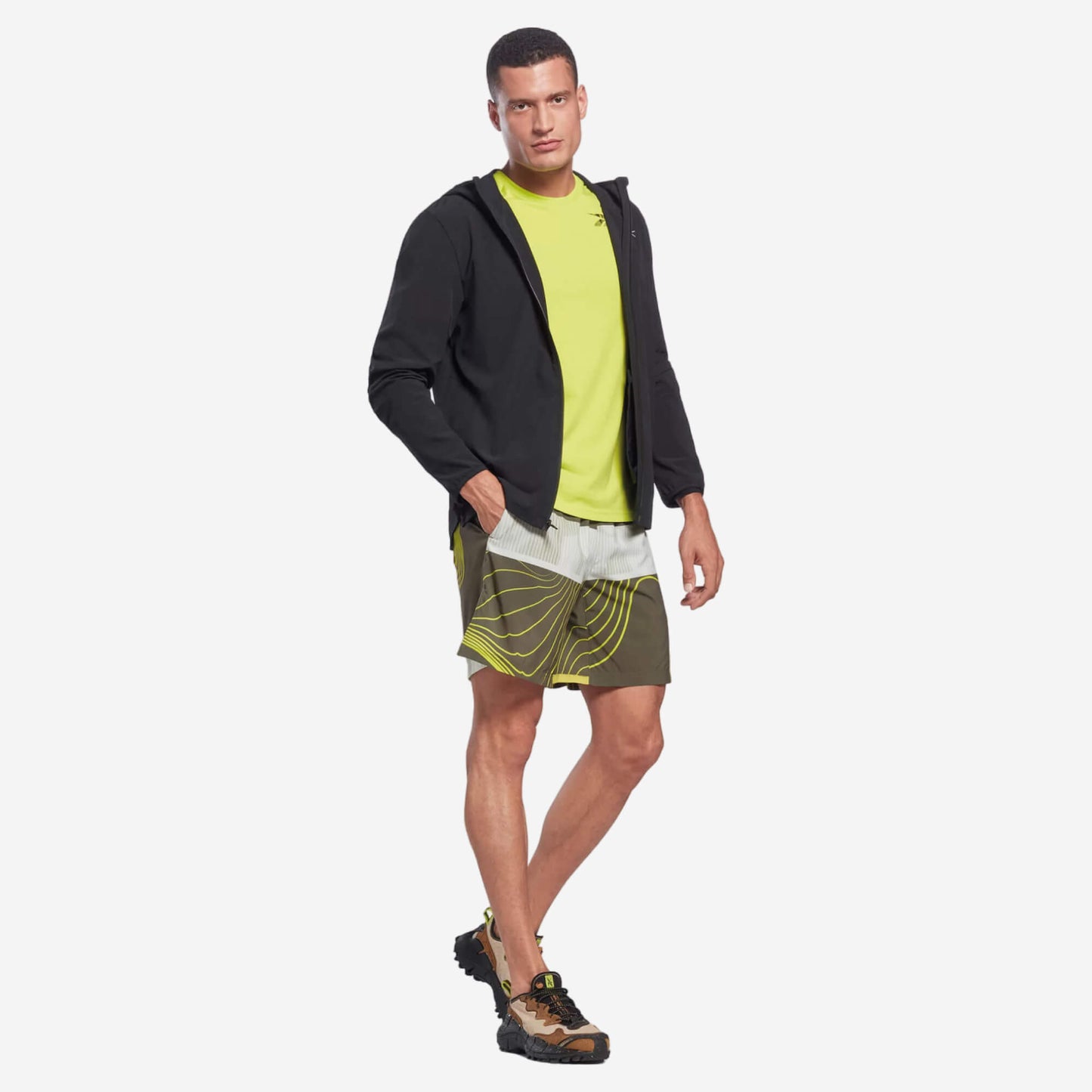 Reebok Austin Allover Print Shorts - Green