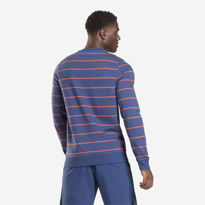 Reebok Stripe Crew Sweatshirt - Blue