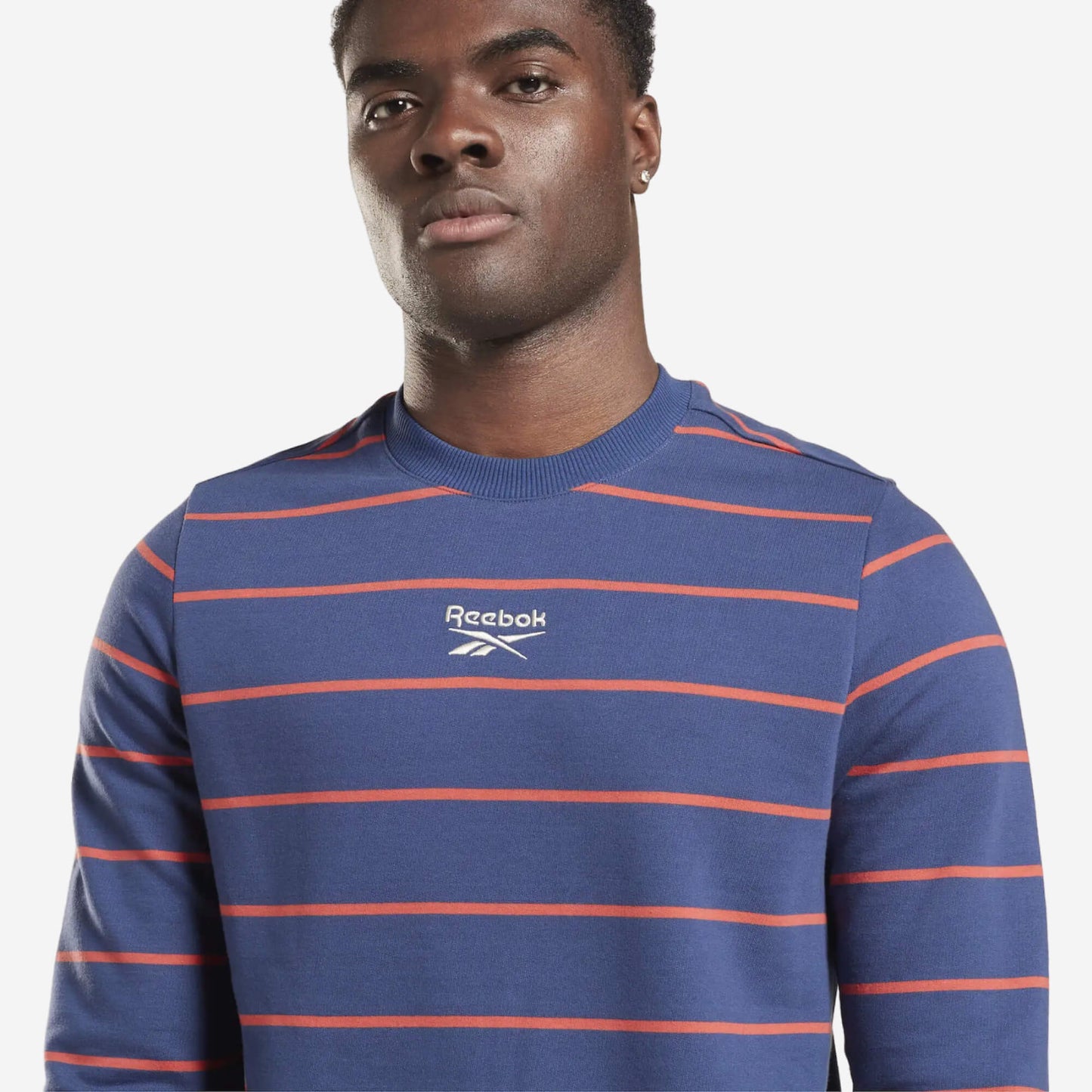 Reebok Stripe Crew Sweatshirt - Blue