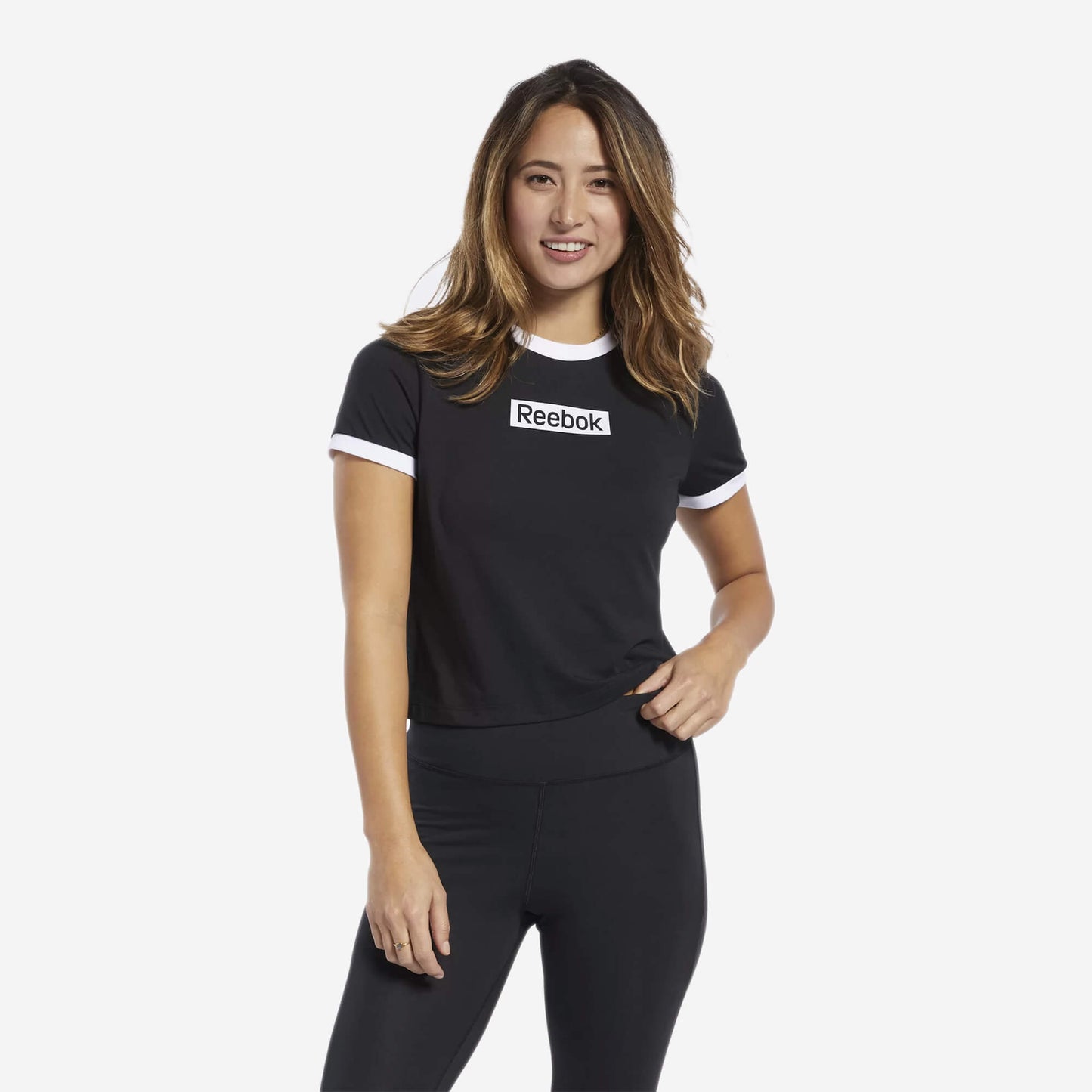 Reebok TE Linear Logo Women's Tee - Black