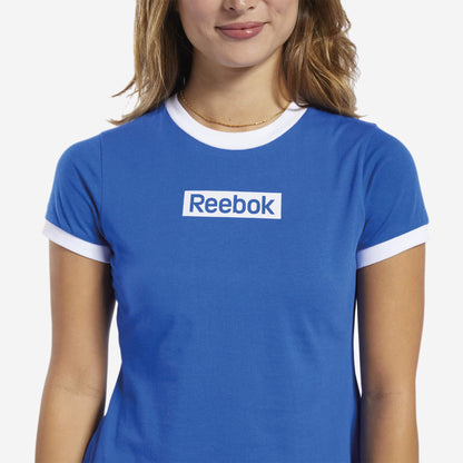 Reebok TE Linear Logo Women's Tee - Blue