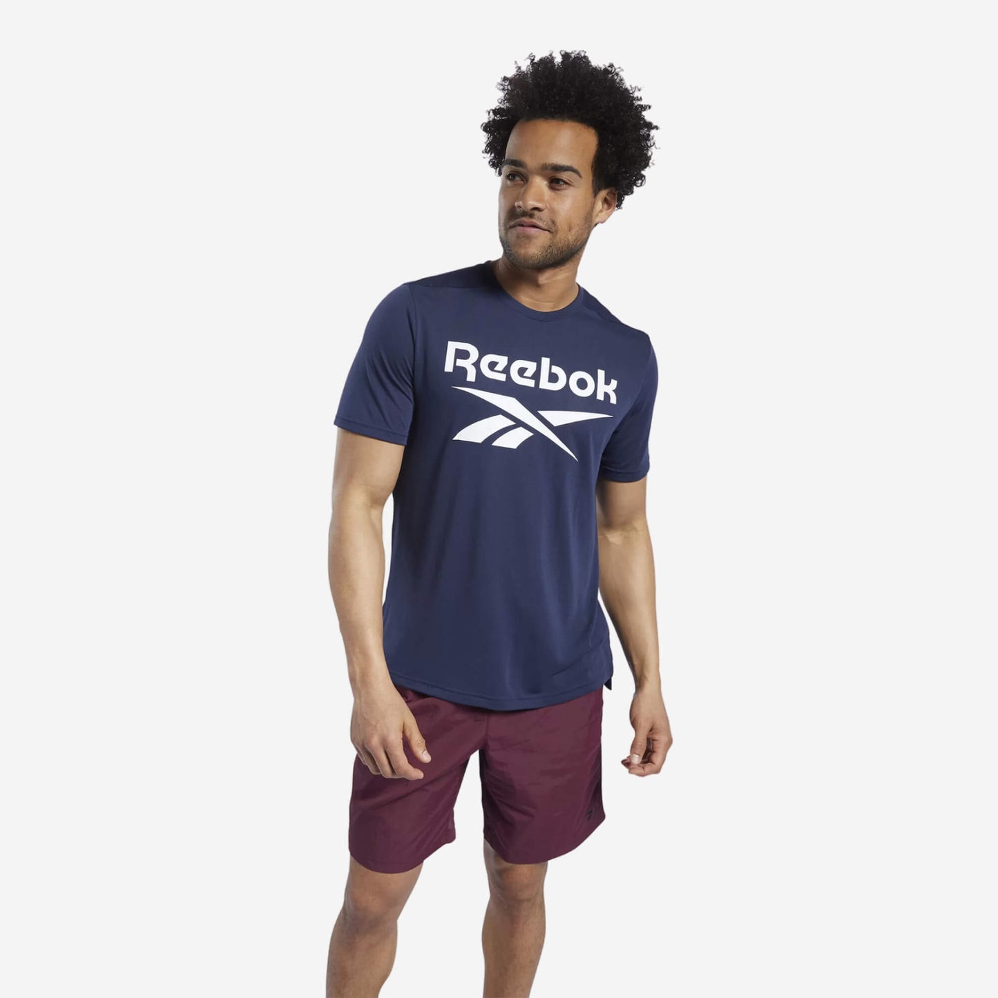 Reebok Workout Ready Supremium Graphic Tee - Navy Blue