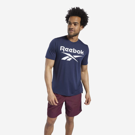 Reebok Workout Ready Supremium Graphic Tee - Navy Blue