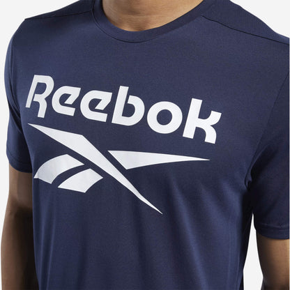 Reebok Workout Ready Supremium Graphic Tee - Navy Blue