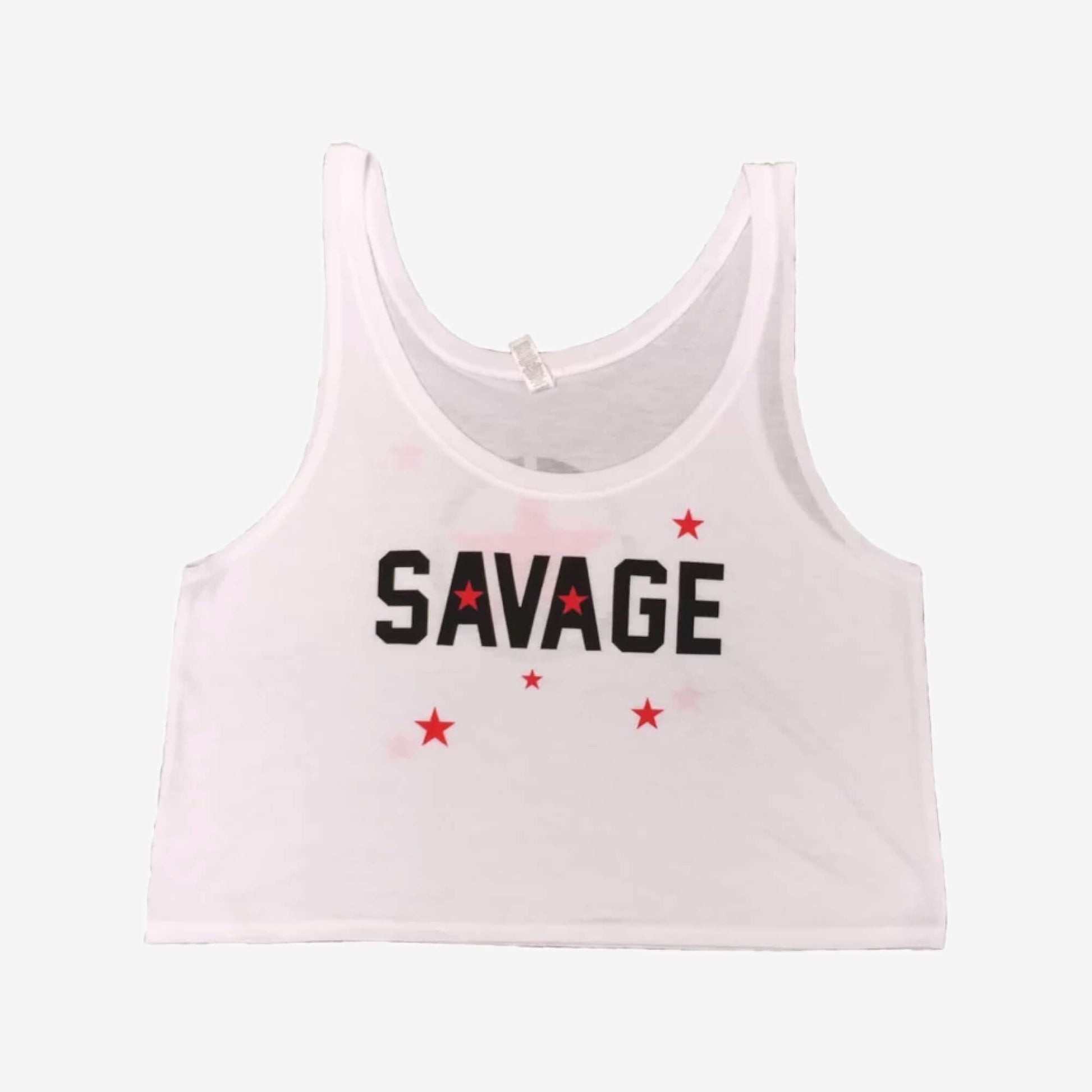 Savage Barbell training crop top starry eyes white