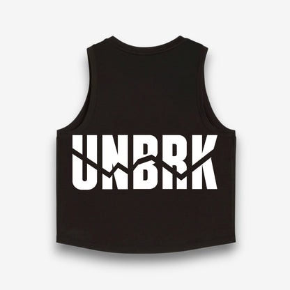 UNBRK Fitness Women Crop Tee 'It's all about Commitment' - Black