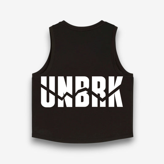 UNBRK Fitness Women Crop Tee 'It's all about Commitment' - Black