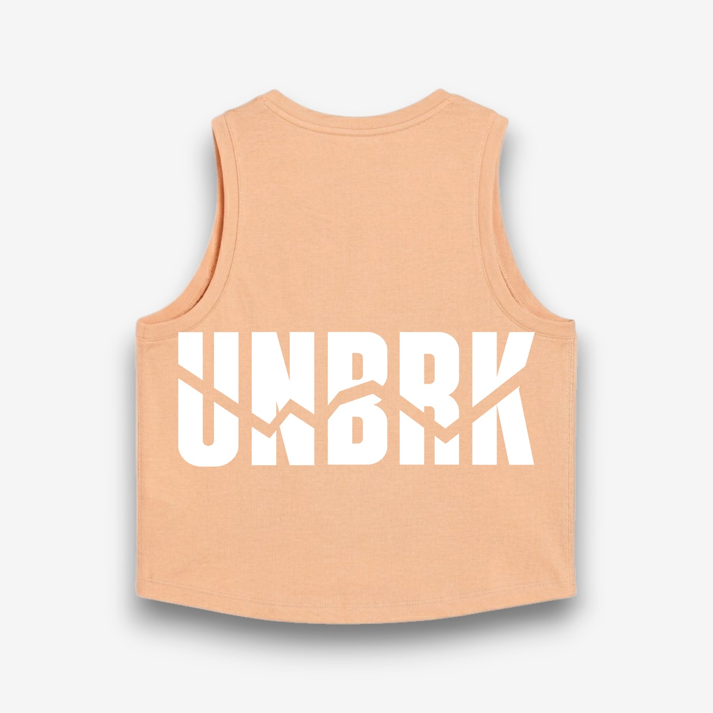 UNBRK Fitness Women Crop Tee 'It's all about Commitment' - Peach