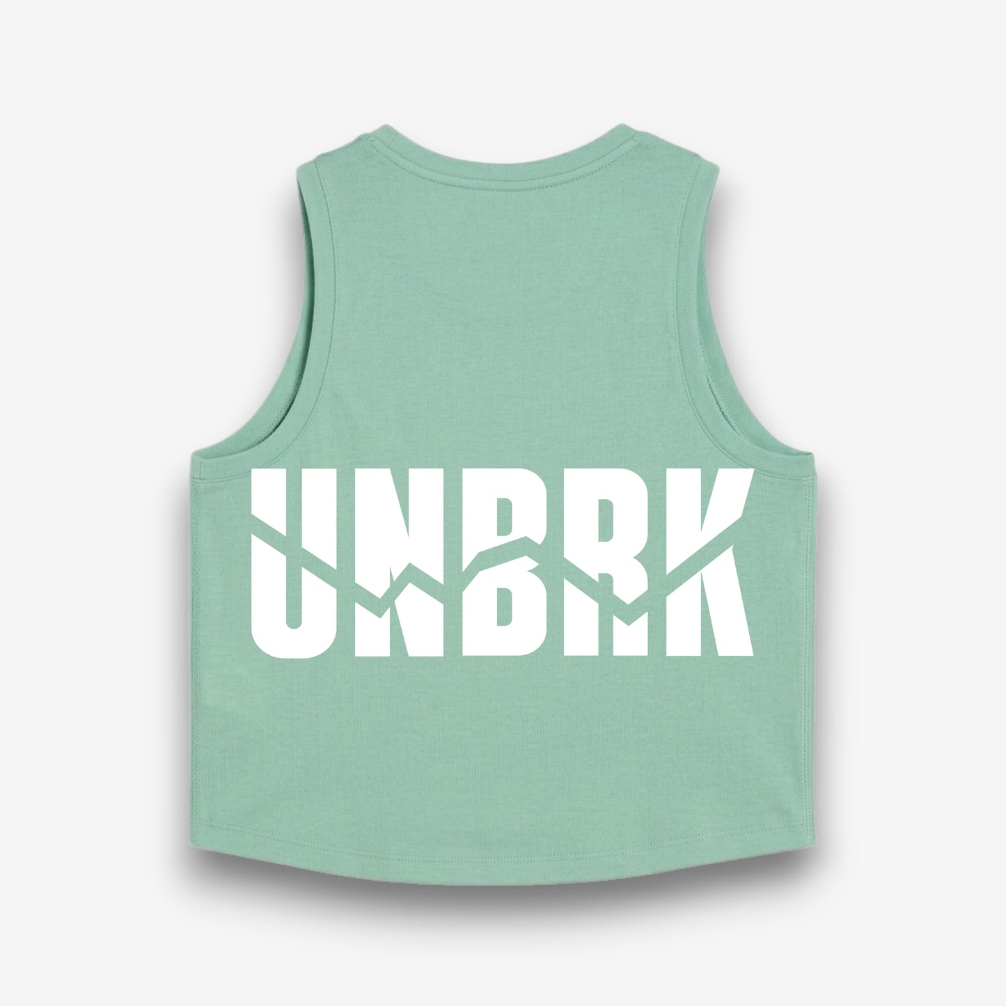 UNBRK Fitness Women Crop Tee 'It's all about Commitment' - Teal Green