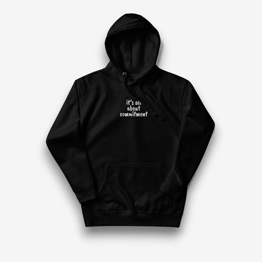 UNBRK Fitness Hoodie 'It's All About Commitment' - Black