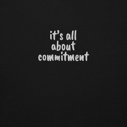 UNBRK Fitness Hoodie 'It's All About Commitment' - Black