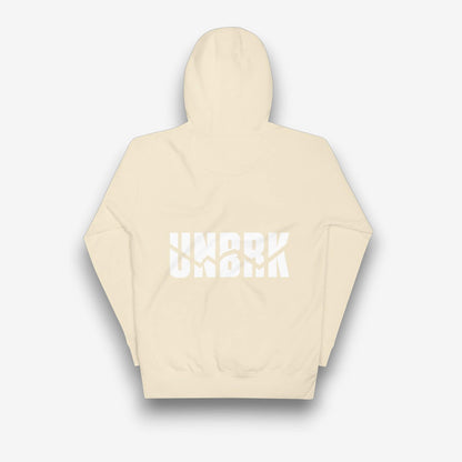 UNBRK Fitness Hoodie 'It's All About Commitment' - Bone
