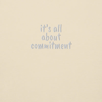 UNBRK Fitness Hoodie 'It's All About Commitment' - Bone