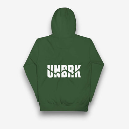 UNBRK Fitness Hoodie 'It's All About Commitment' - Forest Green
