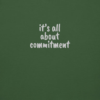 UNBRK Fitness Hoodie 'It's All About Commitment' - Forest Green