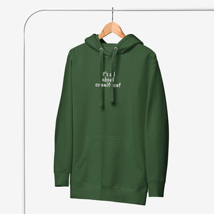 UNBRK Fitness Hoodie 'It's All About Commitment' - Forest Green