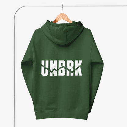 UNBRK Fitness Hoodie 'It's All About Commitment' - Forest Green