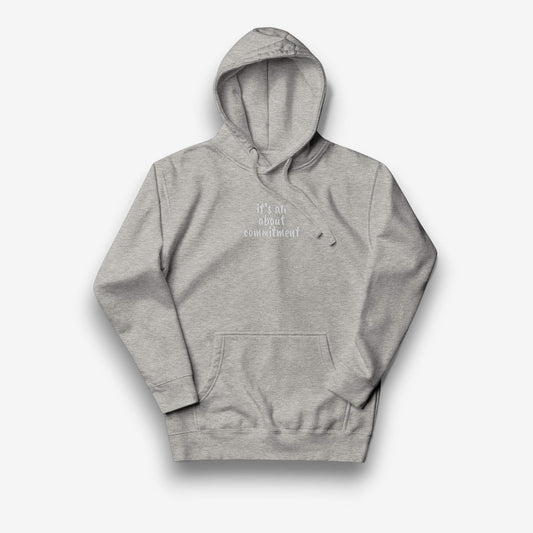 UNBRK Fitness Hoodie 'It's All About Commitment' - Grey