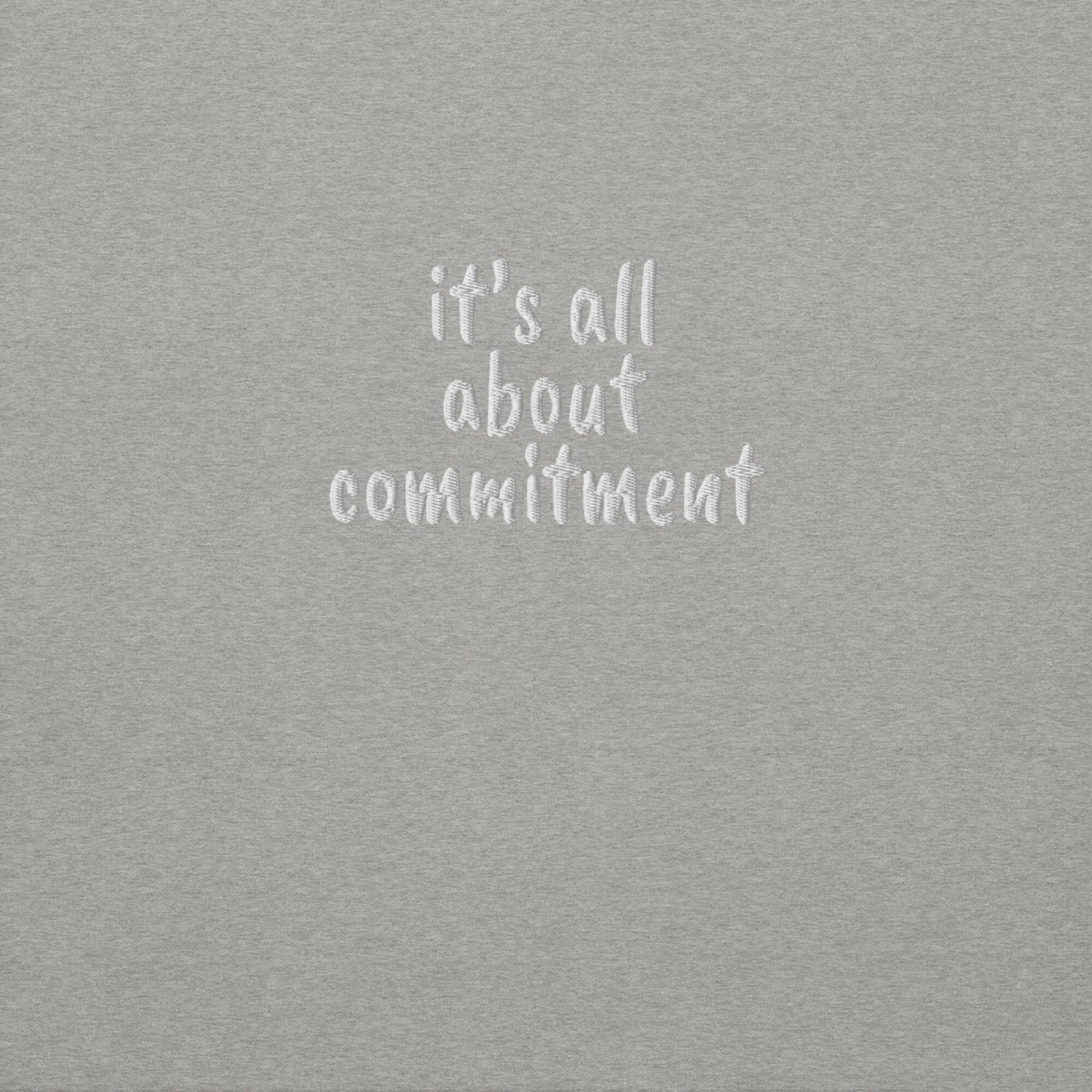 UNBRK Fitness Hoodie 'It's All About Commitment' - Grey
