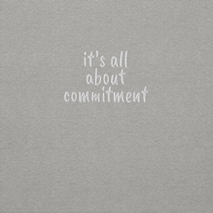 UNBRK Fitness Hoodie 'It's All About Commitment' - Grey