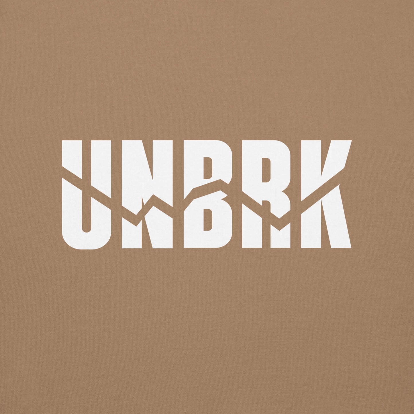 UNBRK Fitness Hoodie 'It's All About Commitment' - Latte