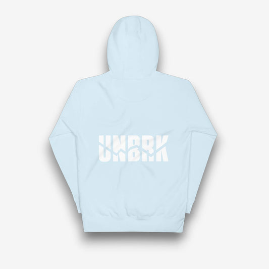 UNBRK Fitness Hoodie 'It's All About Commitment' - Light Blue