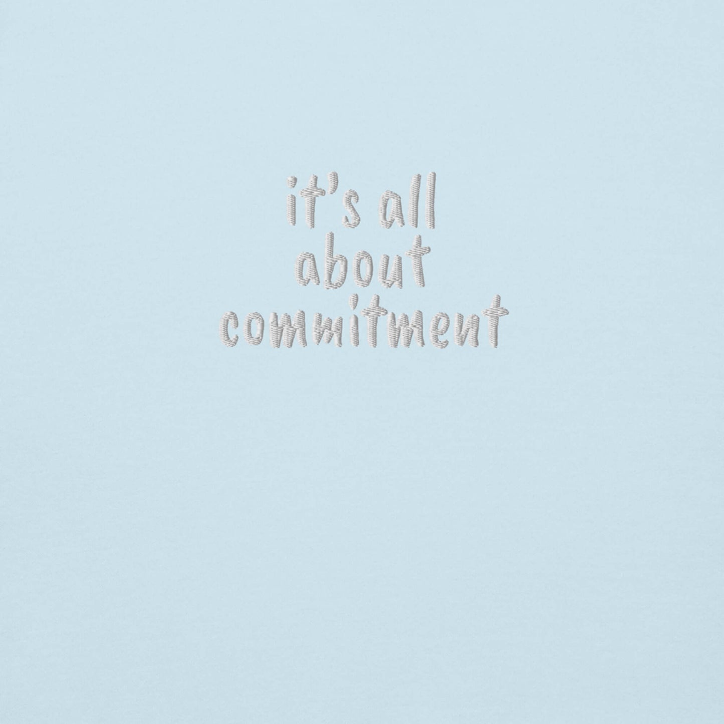 UNBRK Fitness Hoodie 'It's All About Commitment' - Light Blue