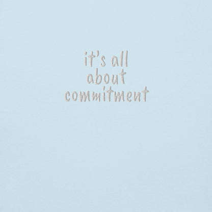 UNBRK Fitness Hoodie 'It's All About Commitment' - Light Blue