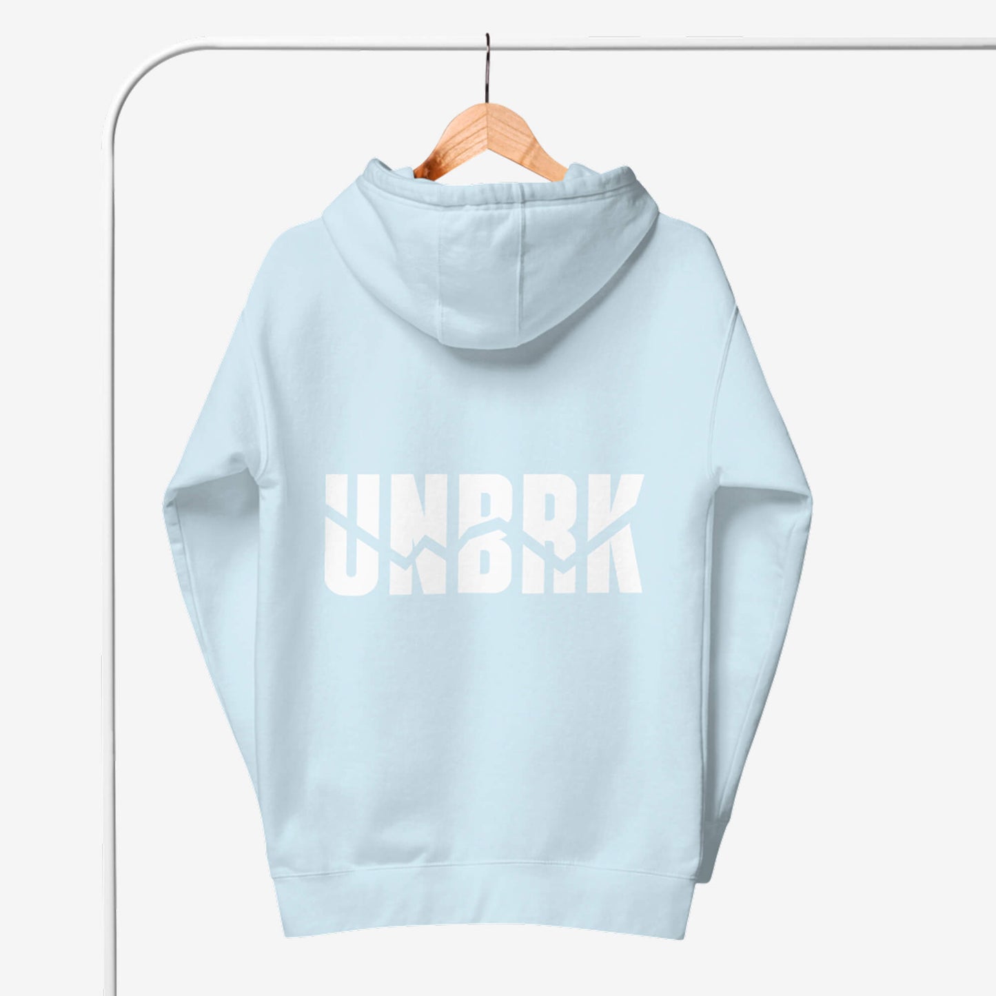 UNBRK Fitness Hoodie 'It's All About Commitment' - Light Blue