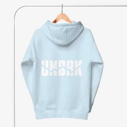 UNBRK Fitness Hoodie 'It's All About Commitment' - Light Blue